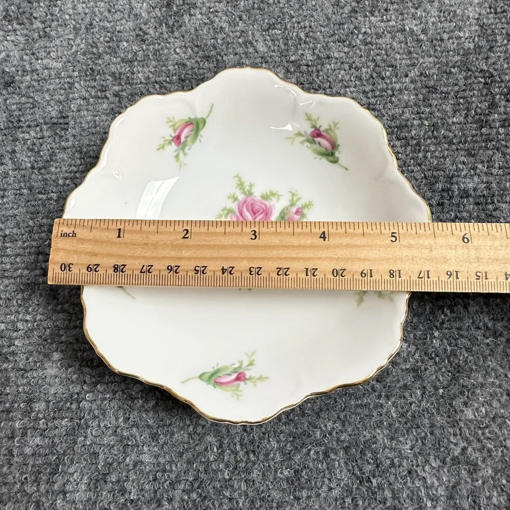 VTG MW Japan Porcelain Dessert Bowl Wild Rose 5.5